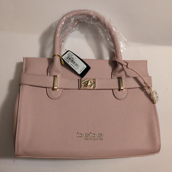 bebe Handbags - NWT BEBE Los Angeles Women's Evie Crossbody Satchel Bag Pearl Pink